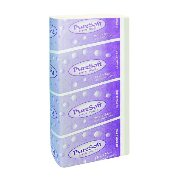 Abc interleaved hand towel puresoft 24cmx24cm 0-1166 | ac cleaning supplies
