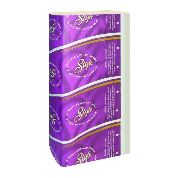 Abc interleaved hand towel superslim 24cmx24cm 200sht 12pk 0-2266 | ac cleaning supplies