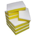 Edco sponge scourer white/yellow nonscratch 15x10x3cm 18345 | ac cleaning supplies