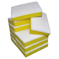 Edco sponge scourer white/yellow nonscratch 15x10x3cm 18345 | ac cleaning supplies