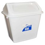 Edco swing top tidy bin white 20ltr 19324 | ac cleaning supplies