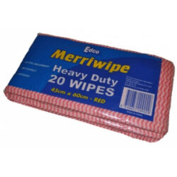 Edco merriwipe cloth red heavy duty 45cmx60cm 200ctn 19701 | ac cleaning supplies