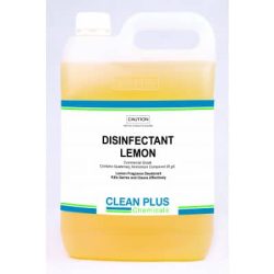 Clean plus disinfectant lemon commercial grade 5l 21002cp | ac cleaning supplies