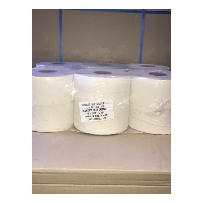 Abc jumbo mini toilet paper rolls 3/spjm200 | ac cleaning supplies