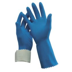 Rubber glove blue economy silverlined size 9-9.5 443002/9-9.5 | ac cleaning supplies