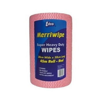 56102.jpg Edco merriwipe roll red 30x50cmx45m 56102 | ac cleaning supplies