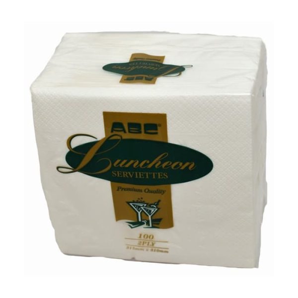 Abc serviette luncheon flaro m-fold 315mmx315mm 2000's a-213w | ac cleaning supplies
