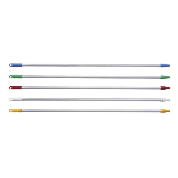 Oates mop handle aluminium 1.5m white thread b11583-w | ac cleaning supplies