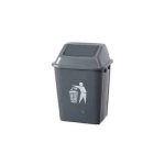 Oates swing top bin grey 20l bb-20fgy | ac cleaning supplies
