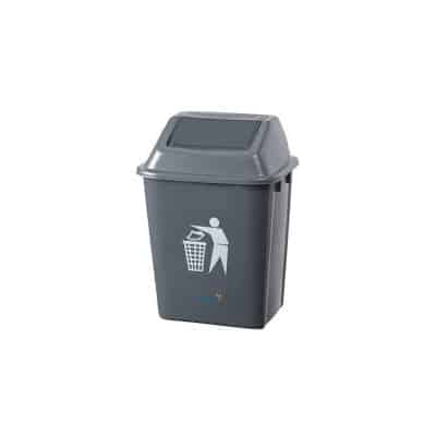 Oates swing top bin grey 20l bb-20fgy | ac cleaning supplies