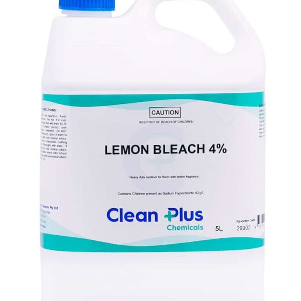 Clean plus lemon bleach 4% 5l 29902 | ac cleaning supplies