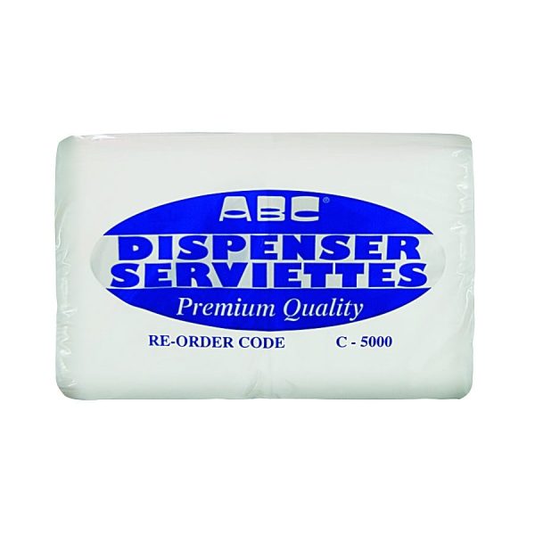 Abc serviette compact fold dispenser 215mmx20mm white 250pk 5000ctn c5000 | ac cleaning supplies
