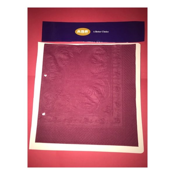 Abc serviette luncheon 1ply burgandy 300mmx300mm 2000's d-113bu | ac cleaning supplies