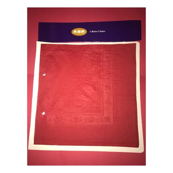 Abc serviette luncheon 2ply red 315mmx315mm 2000's d-213r | ac cleaning supplies