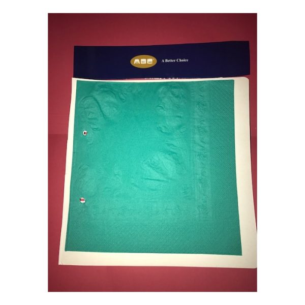 Abc serviette dinner 2ply jade 400mmx400mm 1000's d-216j | ac cleaning supplies