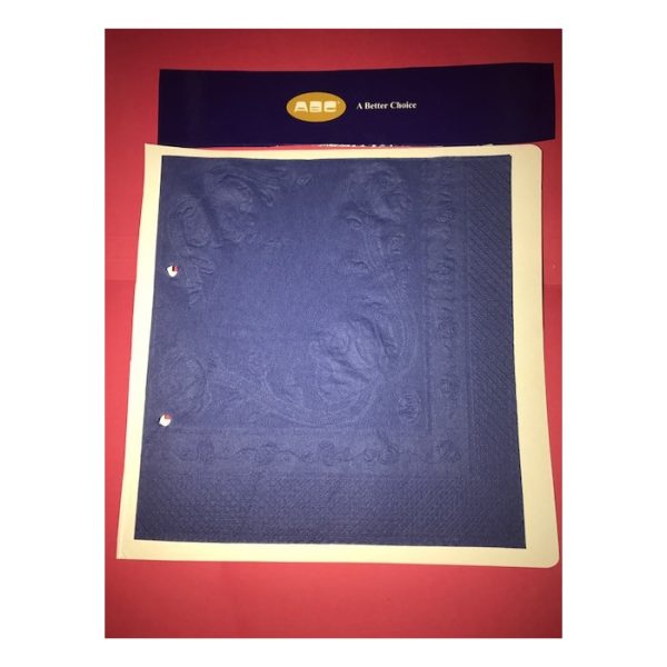 Abc serviette dinner 3ply dark blue 400mmx400mm 1000's d-316db | ac cleaning supplies