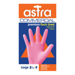 Rubber glove pink premium flocklined sml 6.5-7 1pair gpfps | ac cleaning supplies