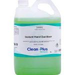 Clean plus instant hand sanitiser liq green 5l 36102 | ac cleaning supplies