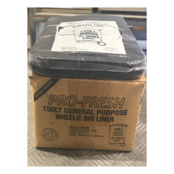 Garbage bag black 140l 200ctn 140binblk | ac cleaning supplies