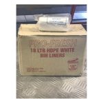 Bin liner white 18l 510x510 1000ctn kt18 | ac cleaning supplies