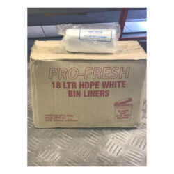 Bin liner white 18l 510x510 1000ctn kt18 | ac cleaning supplies