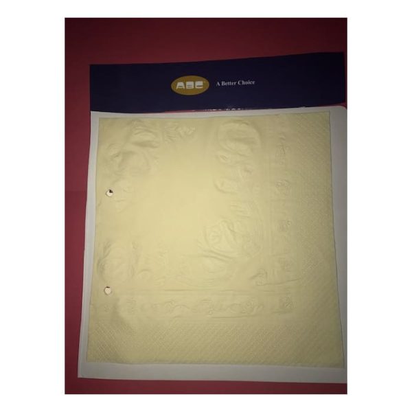 Abc serviette dinner 2ply buttermilk 400mmx400mm 1000's l-216bk | ac cleaning supplies