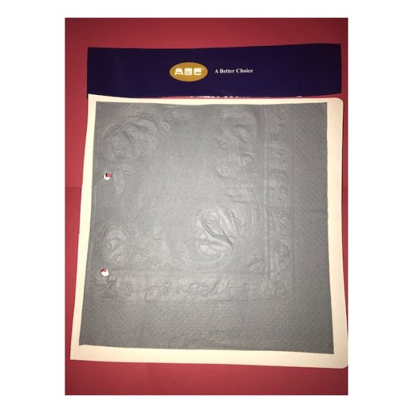 Abc serviette dinner 2ply grey 400mmx400mm 1000's l-216grey | ac cleaning supplies