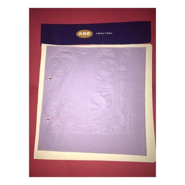 Abc serviette dinner 2ply lilac 400mmx400mm 1000's l-216z | ac cleaning supplies