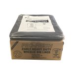 Garbage bag black heavy duty 240l 100ctn ld240-30m | ac cleaning supplies