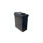 Sanitary bin grey with lid for women's toilets lds-grey | ac cleaning supplies