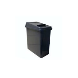 Sanitary bin grey with lid for women's toilets lds-grey | ac cleaning supplies