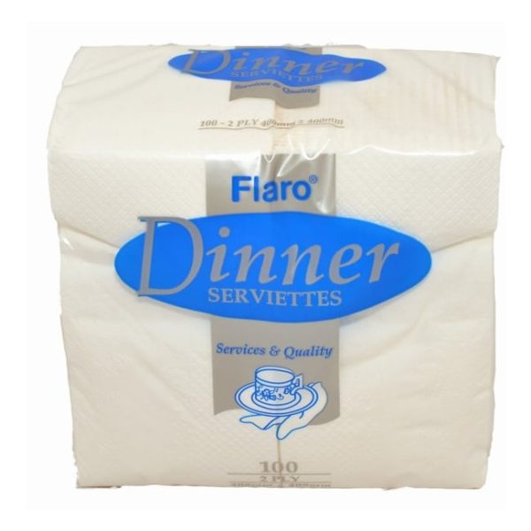 Abc serviette premium dinner 2ply flaro m-fold 400mmx400mm 1000's ma-218w | ac cleaning supplies