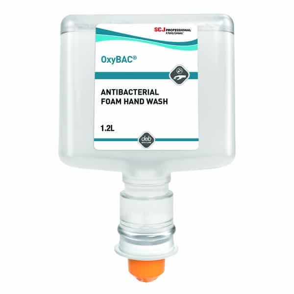 Deb scj oxybac touch free foam wash 3x1.2l oxy12ltf | ac cleaning supplies