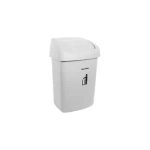 Sabco swing top bin plastic 50l white sab11016 | ac cleaning supplies