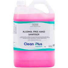 Clean plus hand sanitiser alcohol free pink 5l 97202 | ac cleaning supplies
