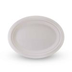 Plate sugarcane 10" oval 500ctn sc10ovl | ac cleaning supplies