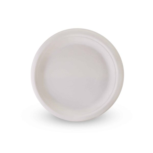 Plates sugarcane 7" 180mm round 1000ctn sc7rnd | ac cleaning supplies