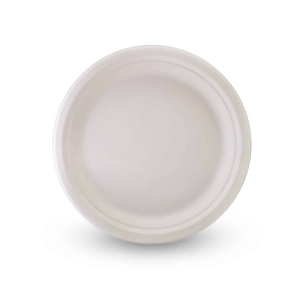 Plates sugarcane 9" round 230mm 500ctn sc9rnd | ac cleaning supplies