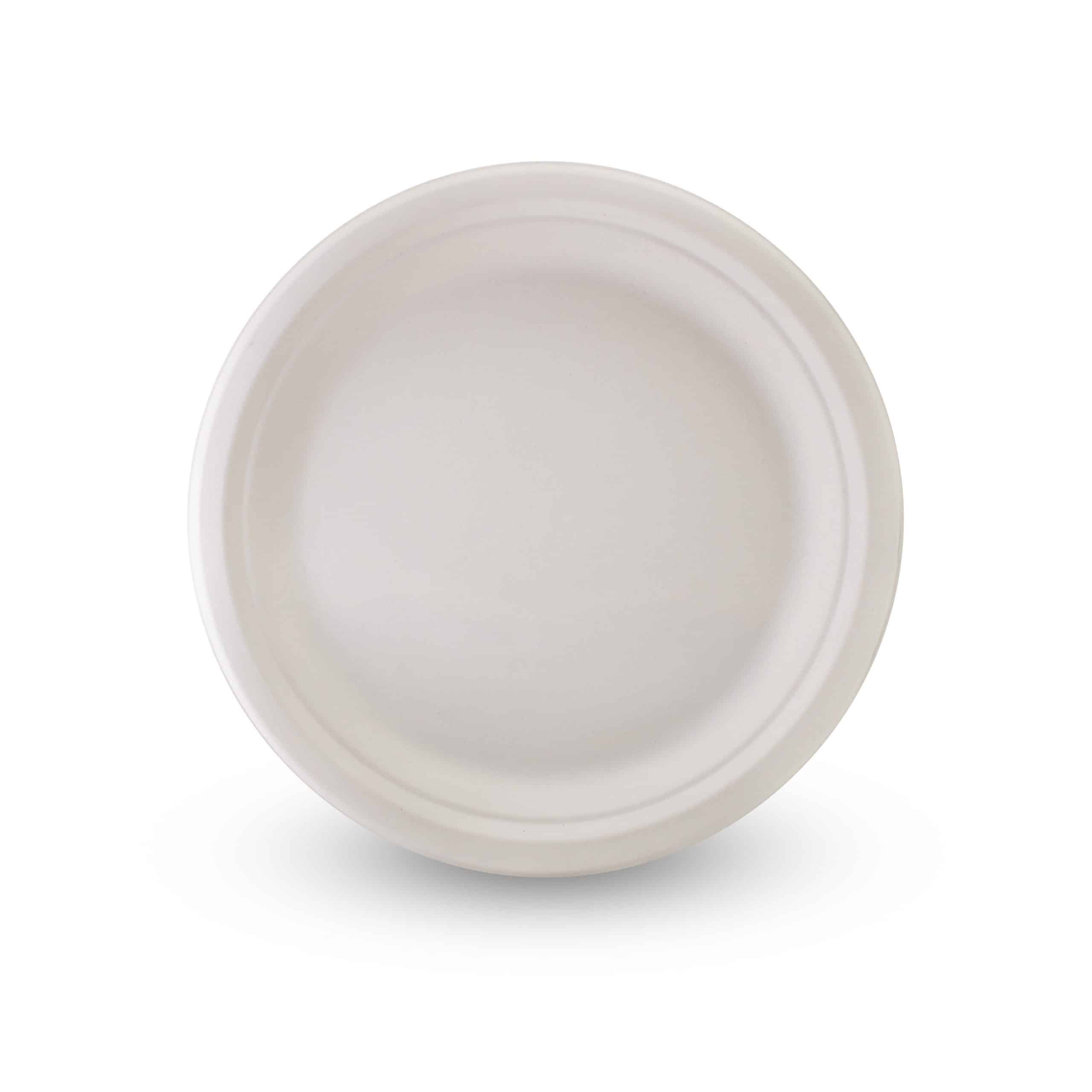 Plates sugarcane 9" round 230mm 500ctn sc9rnd | ac cleaning supplies