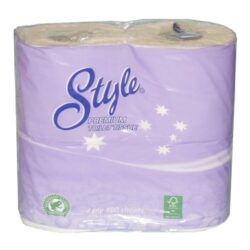 Abc toilet paper style premium 400sht 2ply 4pk un2-400/0 | ac cleaning supplies