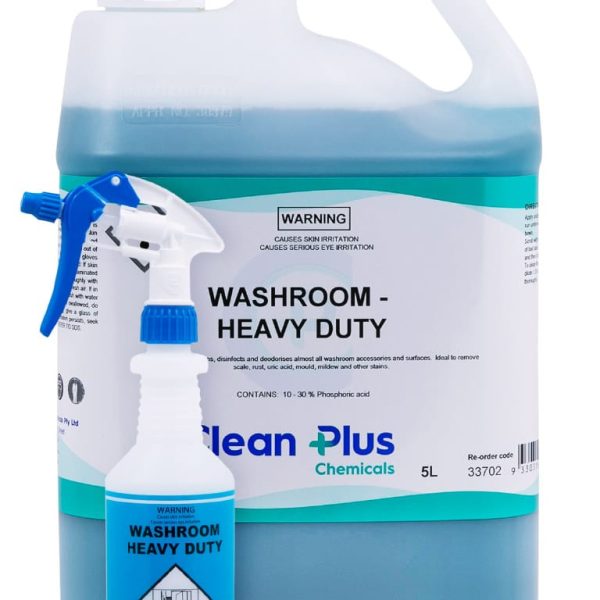 Clean plus washroom heavy duty cleaner 5l 33702 | ac cleaning supplies