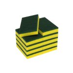 3m sponge scourer 150mmx115mm heavy duty green/yellow xe006000030 | ac cleaning supplies