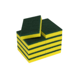 3m sponge scourer 150mmx115mm heavy duty green/yellow xe006000030 | ac cleaning supplies