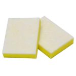 3m sponge scourer 150mmx115mm heavy duty white/yellow xe0060002879 | ac cleaning supplies