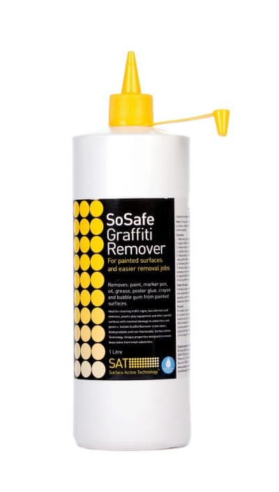 So safe yellow grafitti remover painted and sensitive surfaces 1l acsosabr | ac cleaning supplies