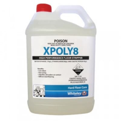Whiteley xpoly8 high performance floor stripper 5l 240004 | ac cleaning supplies