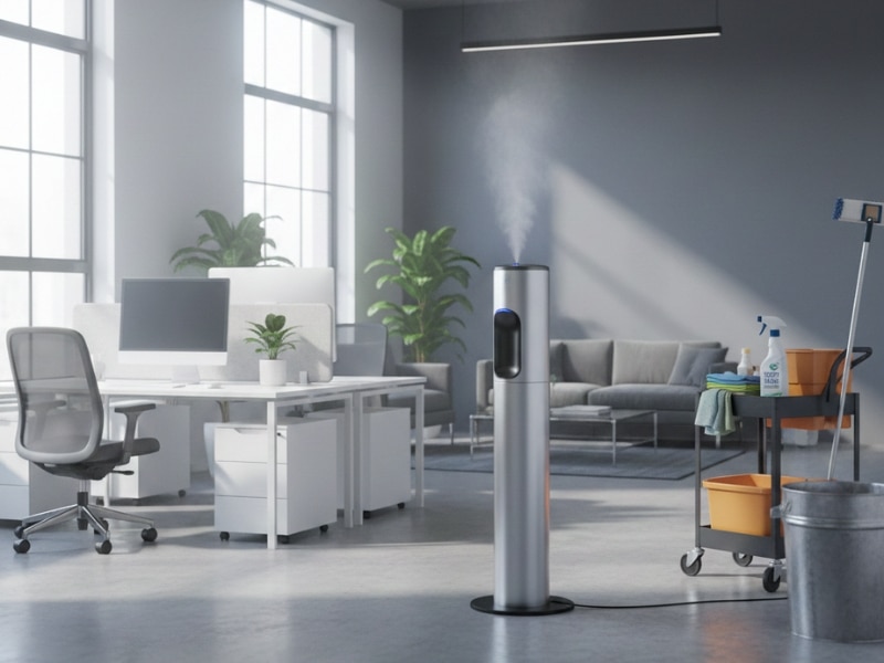 Commercial room air freshener spray being used in an Australian office